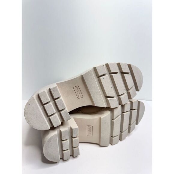 Bar III Boots Cream Chunky Heel Size 11 Womens Ribbed Ankle Booties Side Zip - Picture 8 of 8